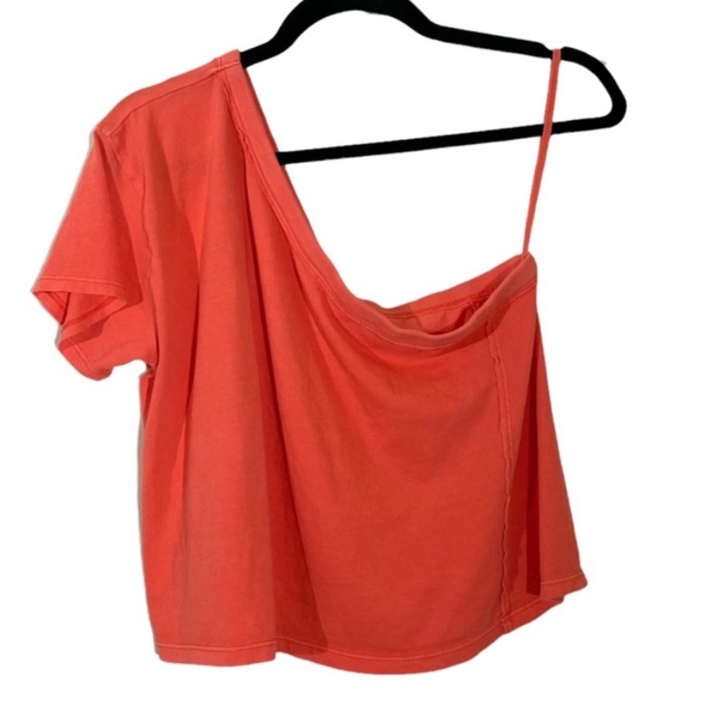 FREE PEOPLE Aubrey Tee Coral Orange
